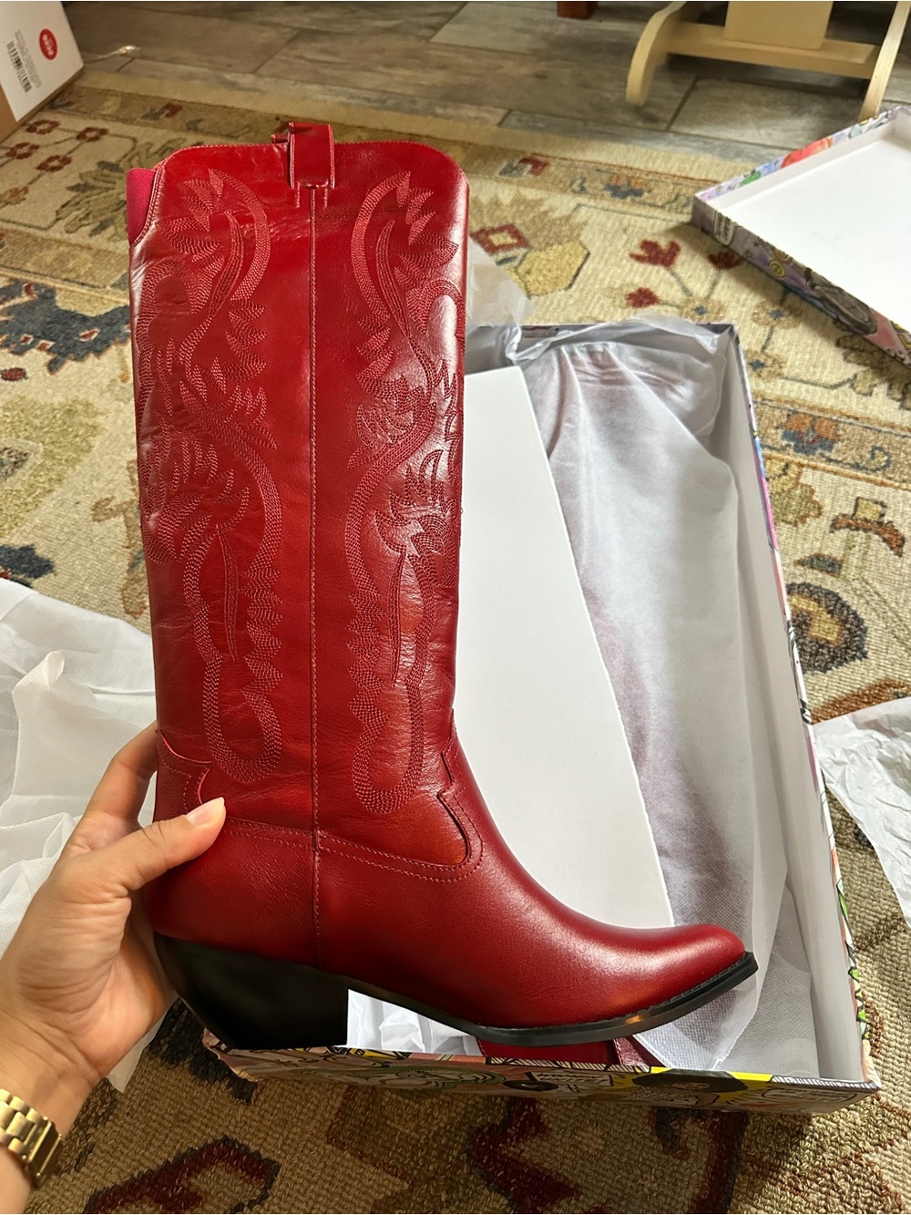 NWT Free People Jeffrey Campbell Red Calvera Boots sz 8.5 - Picture 4 of 9